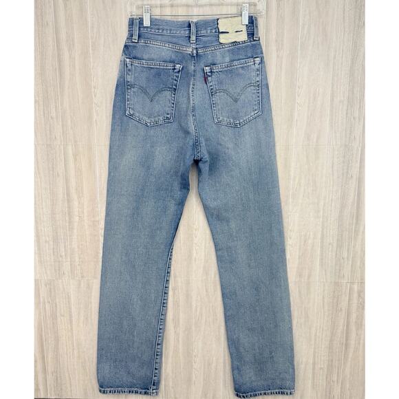 Levi's 701 Jeans Womens 26 Selvedge Big Hidden Rivets Light Wash Denim - Picture 2 of 16